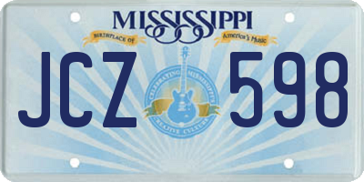 MS license plate JCZ598