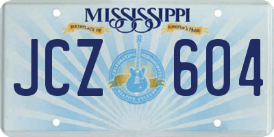 MS license plate JCZ604