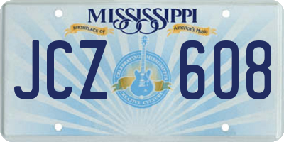 MS license plate JCZ608