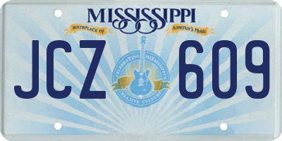 MS license plate JCZ609