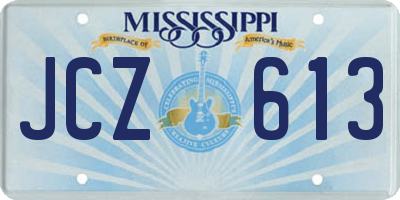 MS license plate JCZ613