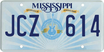 MS license plate JCZ614