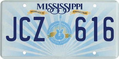 MS license plate JCZ616