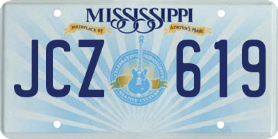 MS license plate JCZ619