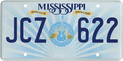 MS license plate JCZ622