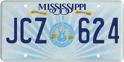 MS license plate JCZ624