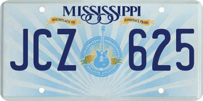 MS license plate JCZ625