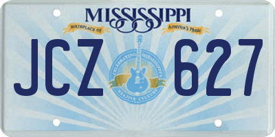 MS license plate JCZ627