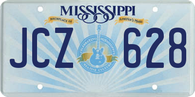 MS license plate JCZ628