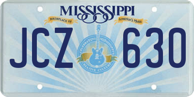 MS license plate JCZ630