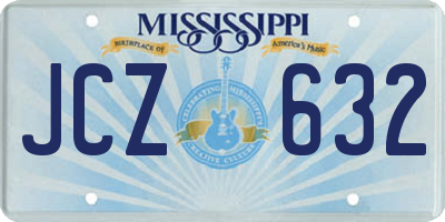 MS license plate JCZ632