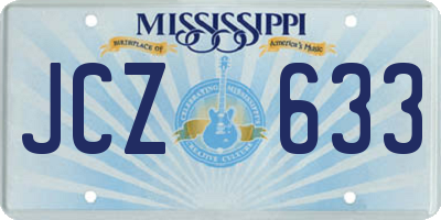 MS license plate JCZ633