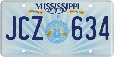 MS license plate JCZ634