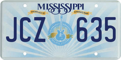 MS license plate JCZ635
