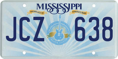 MS license plate JCZ638