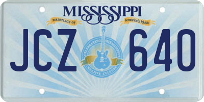MS license plate JCZ640