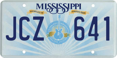 MS license plate JCZ641