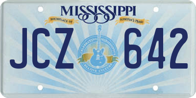 MS license plate JCZ642