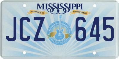MS license plate JCZ645