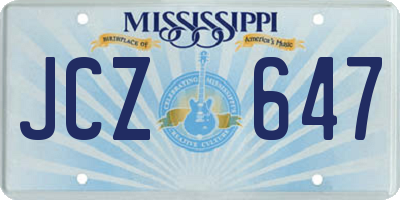 MS license plate JCZ647