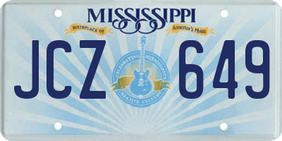 MS license plate JCZ649