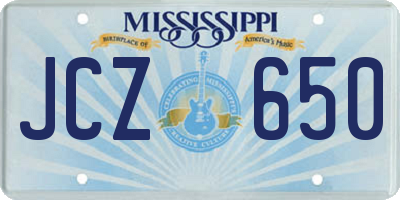 MS license plate JCZ650