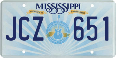 MS license plate JCZ651