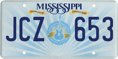 MS license plate JCZ653