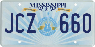 MS license plate JCZ660