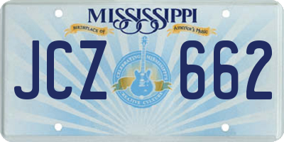 MS license plate JCZ662