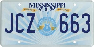 MS license plate JCZ663