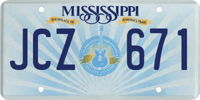 MS license plate JCZ671