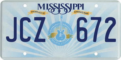 MS license plate JCZ672