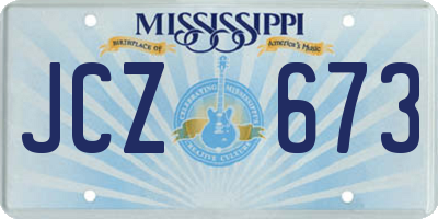 MS license plate JCZ673
