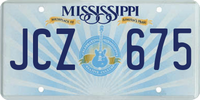 MS license plate JCZ675