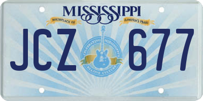 MS license plate JCZ677