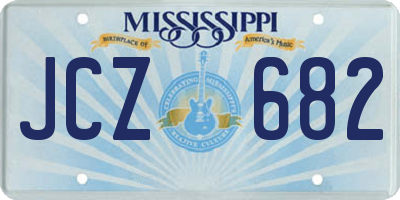 MS license plate JCZ682