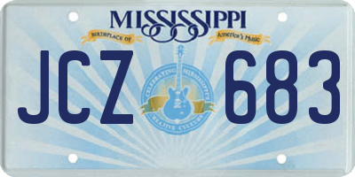 MS license plate JCZ683