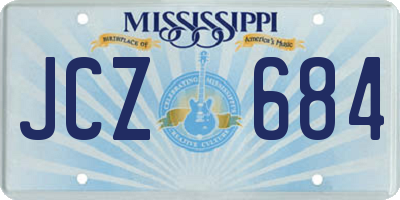 MS license plate JCZ684