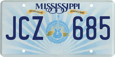 MS license plate JCZ685