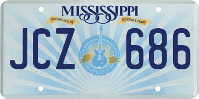 MS license plate JCZ686