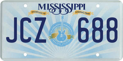 MS license plate JCZ688