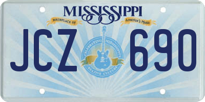 MS license plate JCZ690