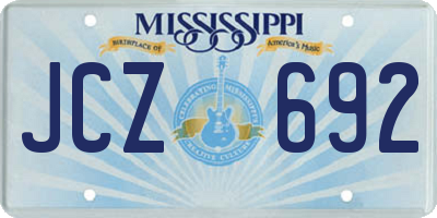 MS license plate JCZ692