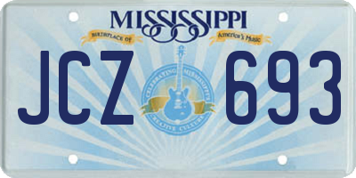 MS license plate JCZ693