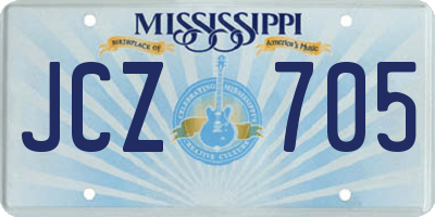 MS license plate JCZ705
