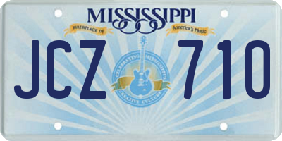 MS license plate JCZ710