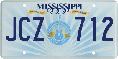 MS license plate JCZ712