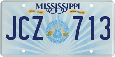 MS license plate JCZ713