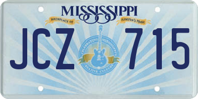 MS license plate JCZ715